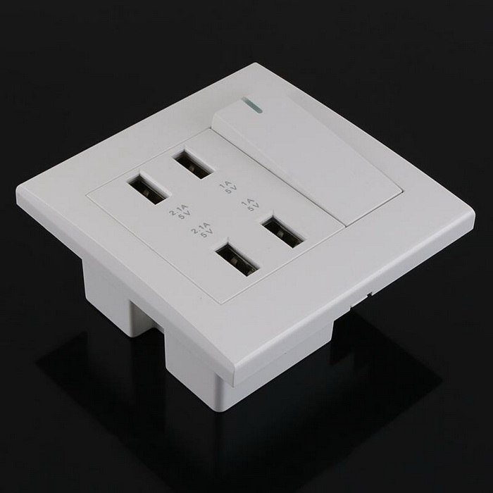  USB / Ѻѧѧ Ẻ 4USB  KR-USB0402A-SW (USB Wall Socket) բ ԪԴ/Դ-2